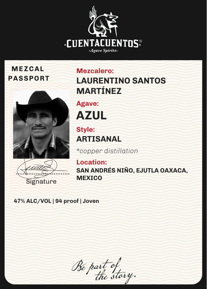 Cuentacuentos Azul 47% · 750 mL 5 × 7 shelf talker · Color
